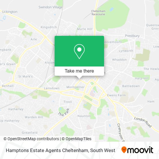 Hamptons Estate Agents Cheltenham map