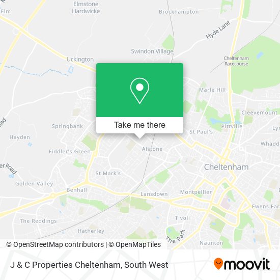 J & C Properties Cheltenham map