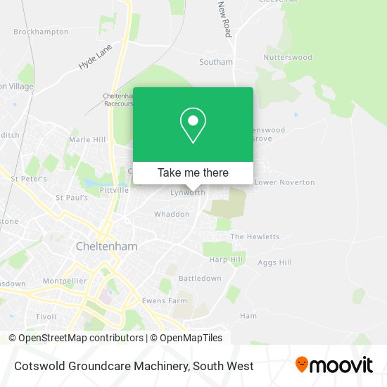 Cotswold Groundcare Machinery map