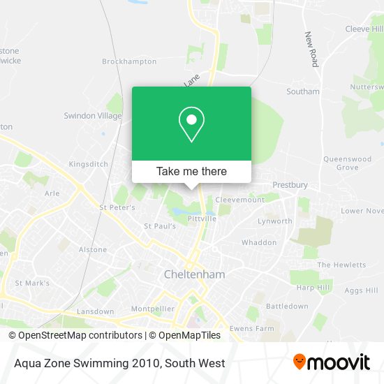 Aqua Zone Swimming 2010 map
