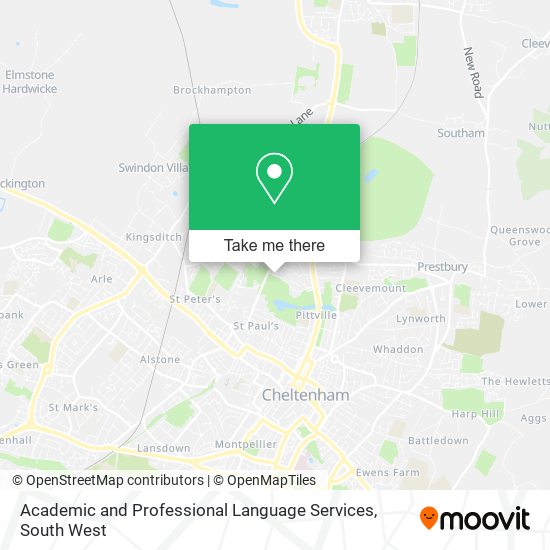 Academic and Professional Language Services map