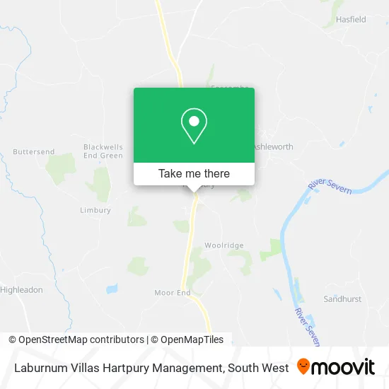 Laburnum Villas Hartpury Management map