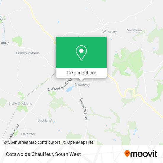 Cotswolds Chauffeur map