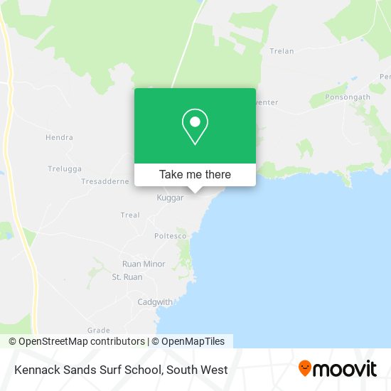 Kennack Sands Surf School map