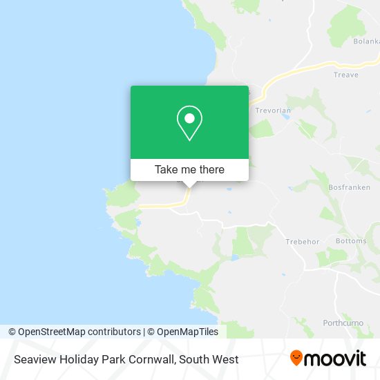 Seaview Holiday Park Cornwall map