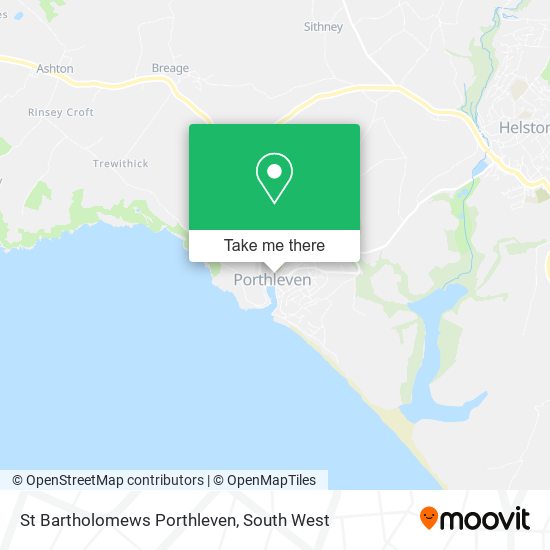 St Bartholomews Porthleven map