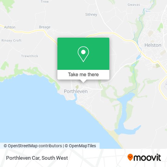 Porthleven Car map