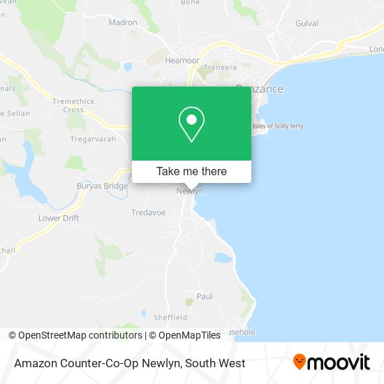 Amazon Counter-Co-Op Newlyn map