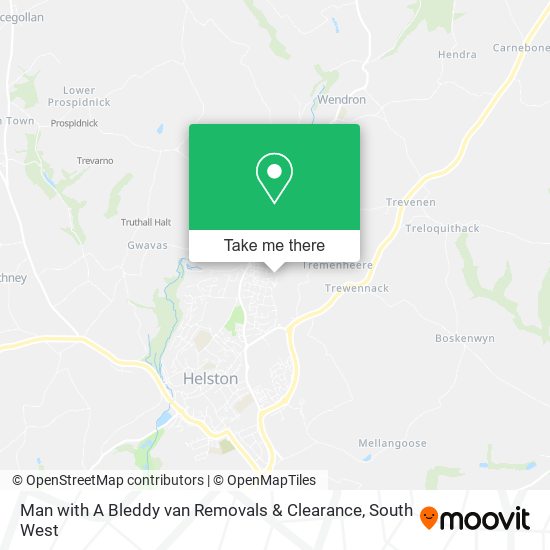 Man with A Bleddy van Removals & Clearance map