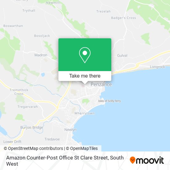 Amazon Counter-Post Office St Clare Street map
