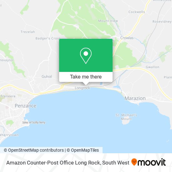 Amazon Counter-Post Office Long Rock map