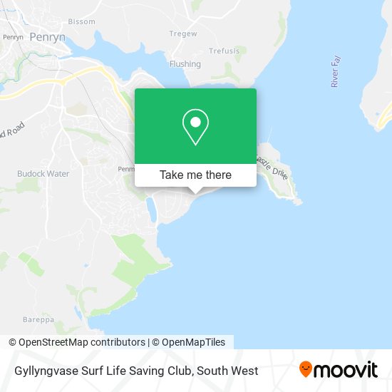 Gyllyngvase Surf Life Saving Club map
