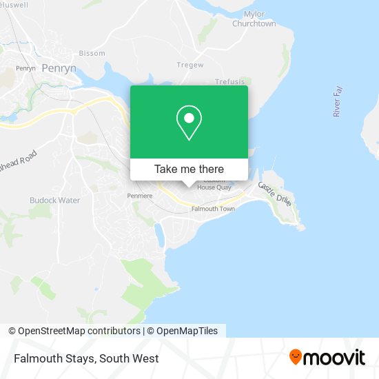Falmouth Stays map