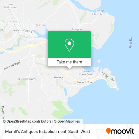 Merrill's Antiques Establishment map