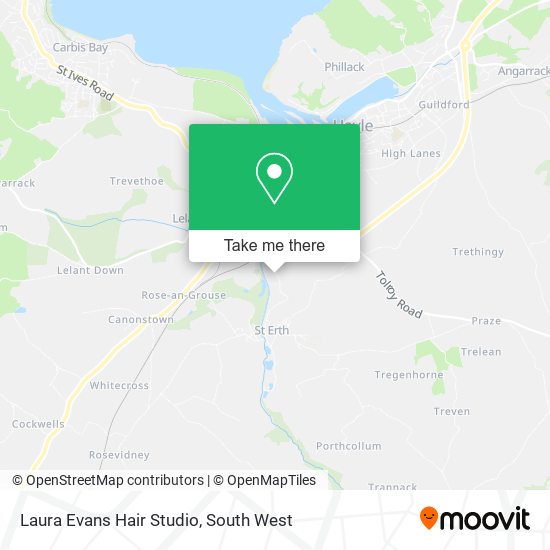 Laura Evans Hair Studio map