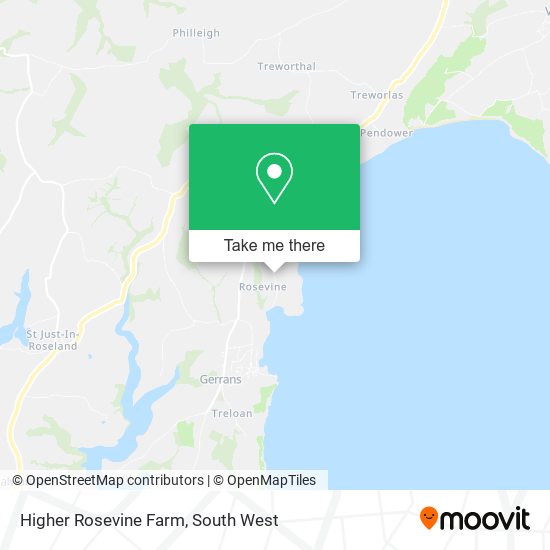 Higher Rosevine Farm map