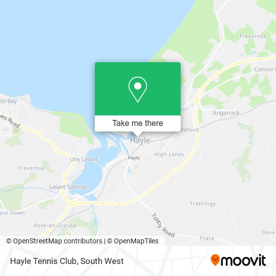 Hayle Tennis Club map