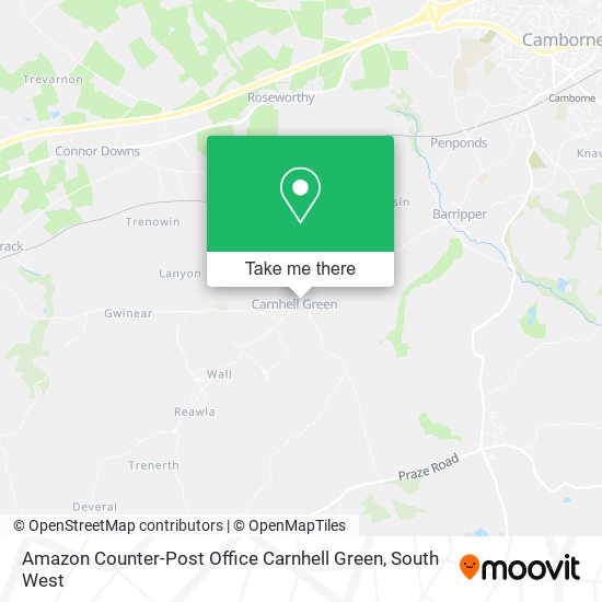 Amazon Counter-Post Office Carnhell Green map