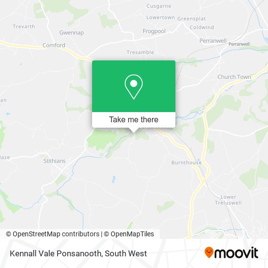 Kennall Vale Ponsanooth map