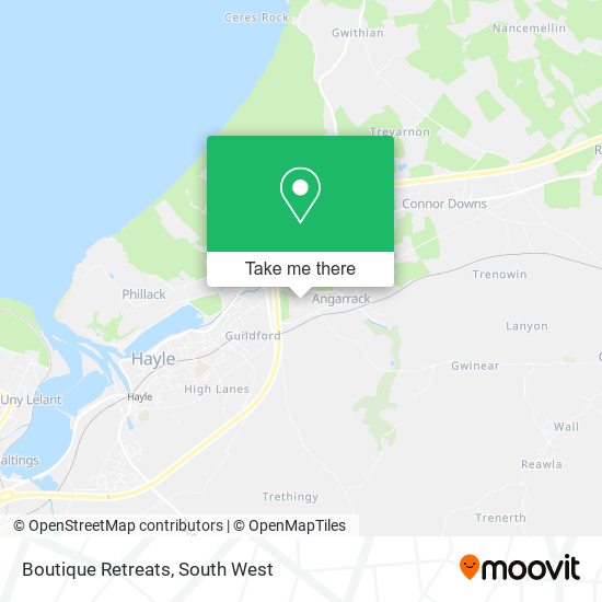 Boutique Retreats map