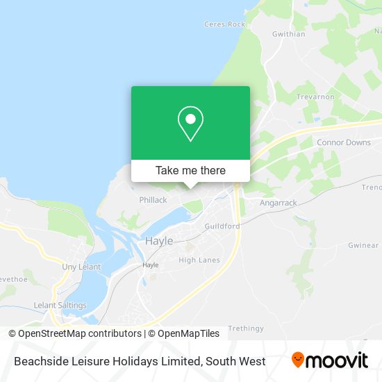 Beachside Leisure Holidays Limited map