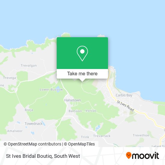 St Ives Bridal Boutiq map