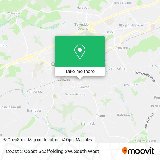 Coast 2 Coast Scaffolding SW map