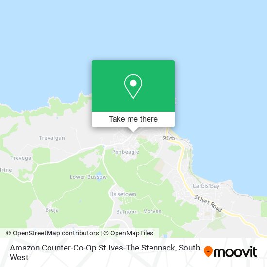 Amazon Counter-Co-Op St Ives-The Stennack map