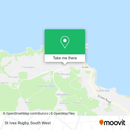 St Ives Rugby map