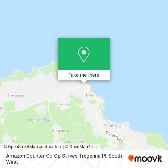 Amazon Counter-Co-Op St Ives-Tregenna Pl map