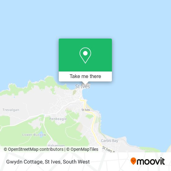 Gwydn Cottage, St Ives map