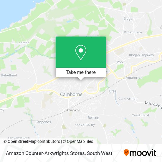 Amazon Counter-Arkwrights Stores map