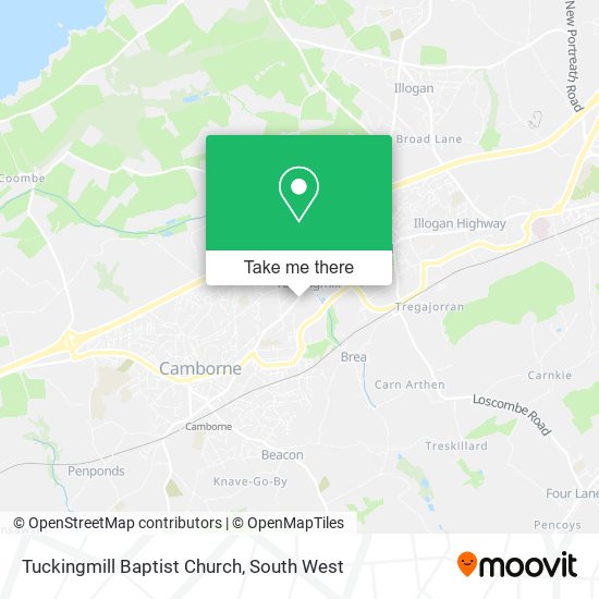 Tuckingmill Baptist Church map