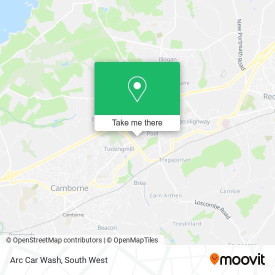 Arc Car Wash map