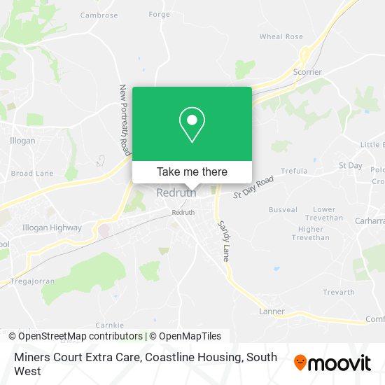 Miners Court Extra Care, Coastline Housing map