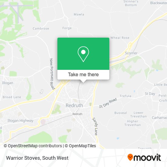 Warrior Stoves map