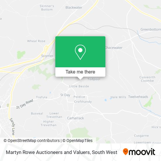 Martyn Rowe Auctioneers and Valuers map