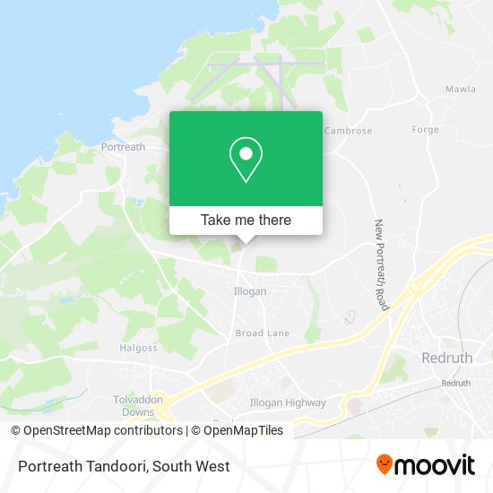 Portreath Tandoori map