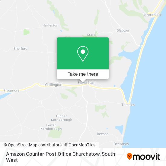 Amazon Counter-Post Office Churchstow map