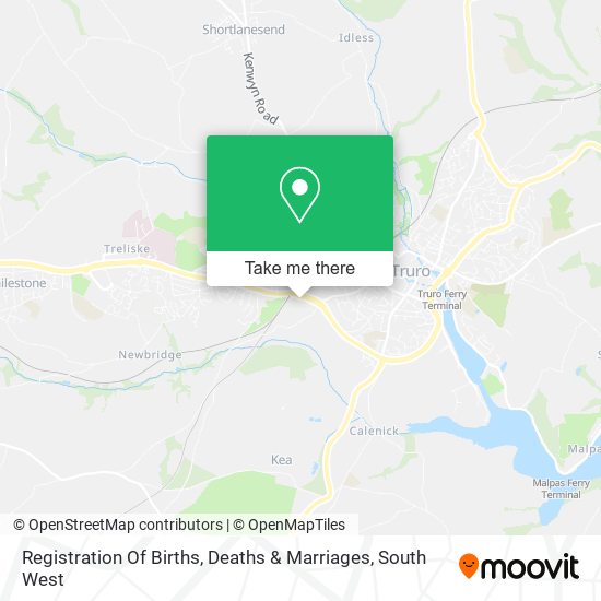 Registration Of Births, Deaths & Marriages map