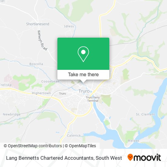 Lang Bennetts Chartered Accountants map