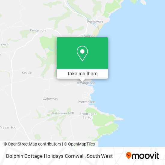 Dolphin Cottage Holidays Cornwall map