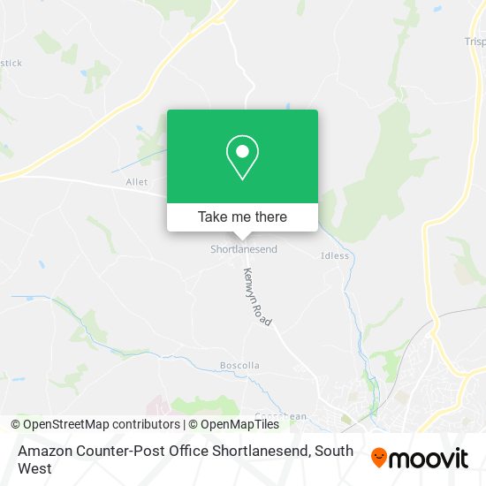 Amazon Counter-Post Office Shortlanesend map