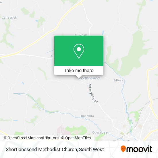 Shortlanesend Methodist Church map