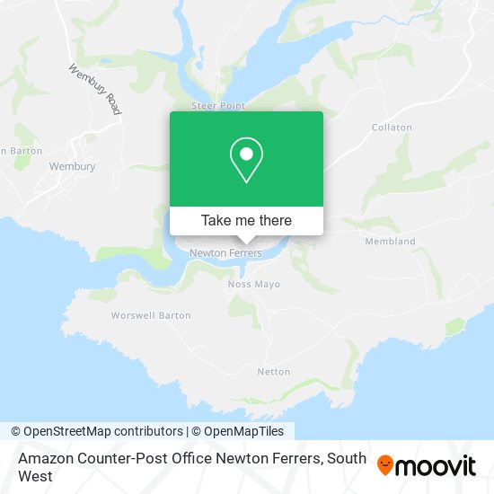 Amazon Counter-Post Office Newton Ferrers map
