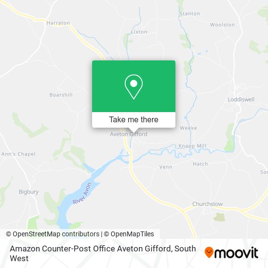 Amazon Counter-Post Office Aveton Gifford map
