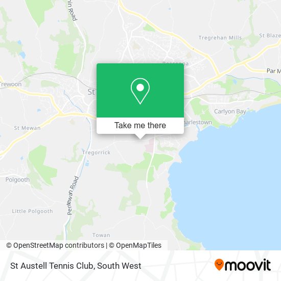 St Austell Tennis Club map