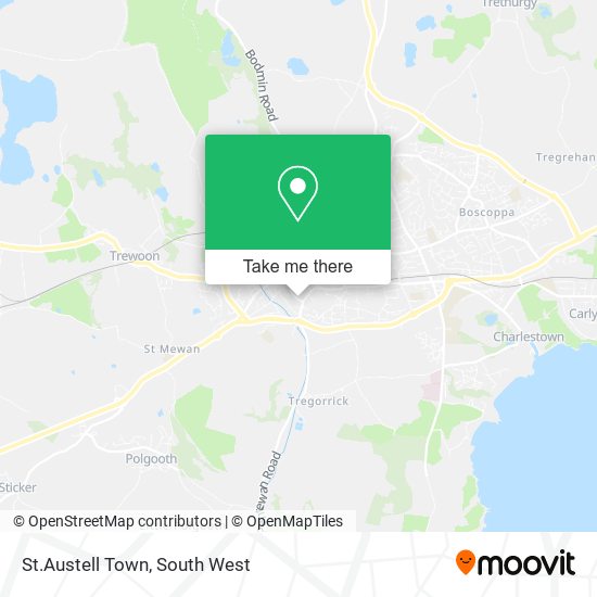 St.Austell Town map
