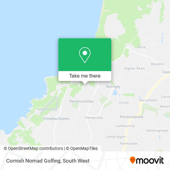Cornish Nomad Golfing map