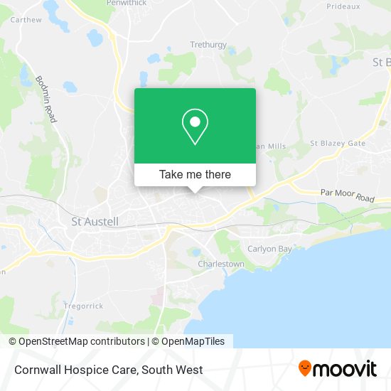 Cornwall Hospice Care map